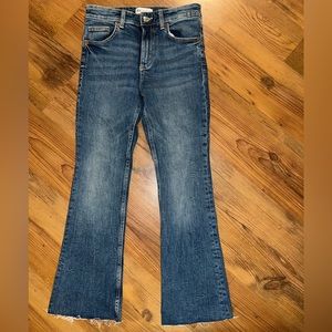 Zara Mid-Rise Mini Flare Bootcut Denim Jeans - Size 2